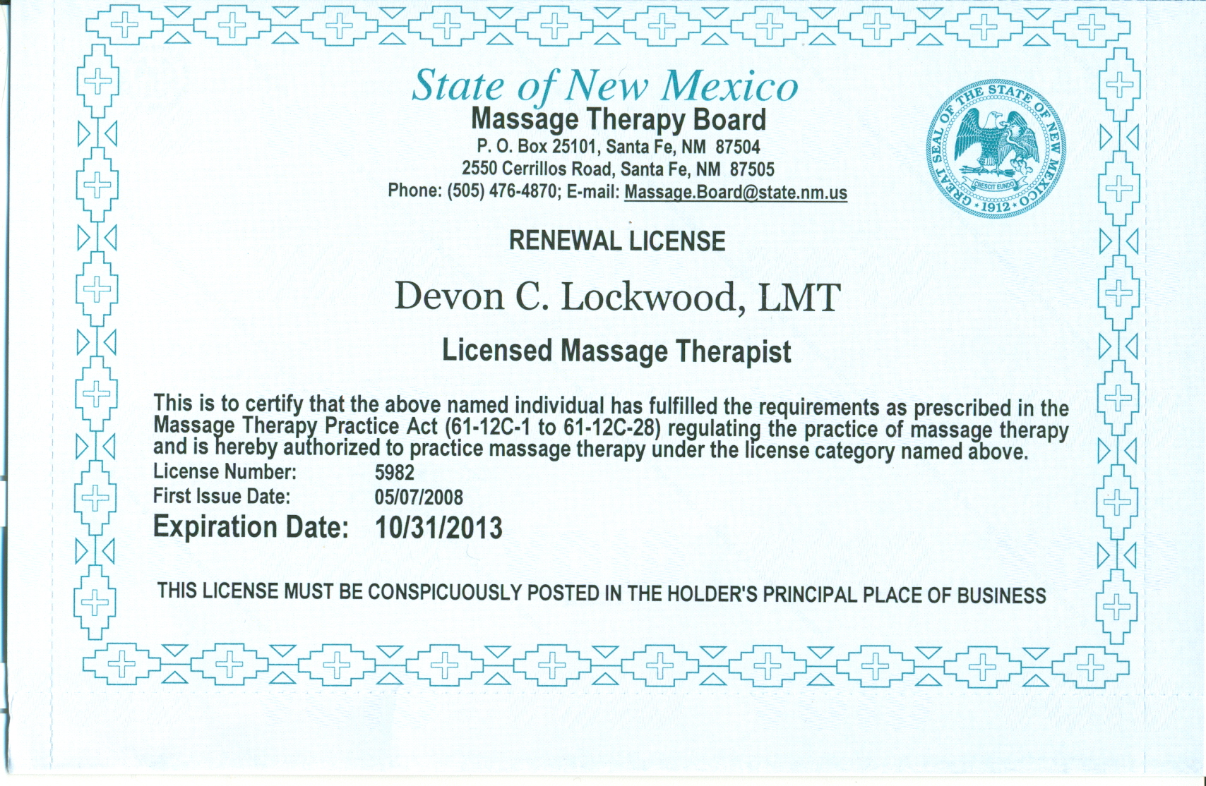 Devon Lockwood Providing Geopathic Stress Removal Massage Therapy And Yoga